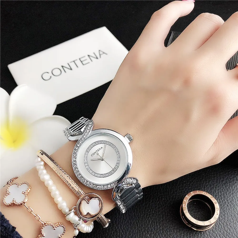 Женские наручные часы классический дизайн циферблат из нержавеющей стали