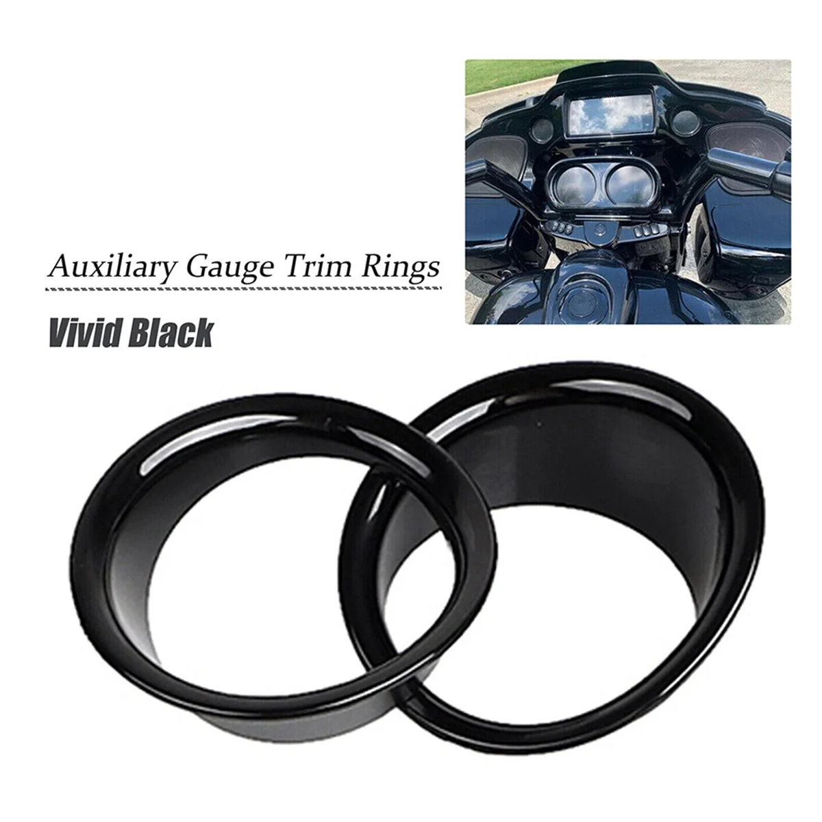 Глянцевые черные облицовочные кольца для Harley Road Glide FLTRX FLTRXS flcz