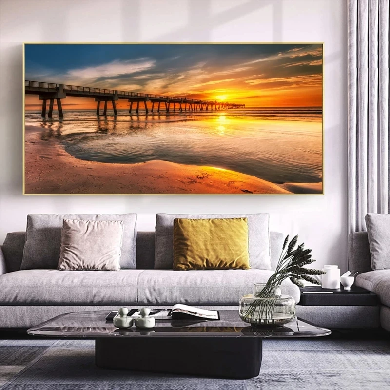 

Vintage Sea Bridge Prints Wall Art Picture For Living Room Natural Landscape Interior Painting Modern Croduas Bedroom Home Decor