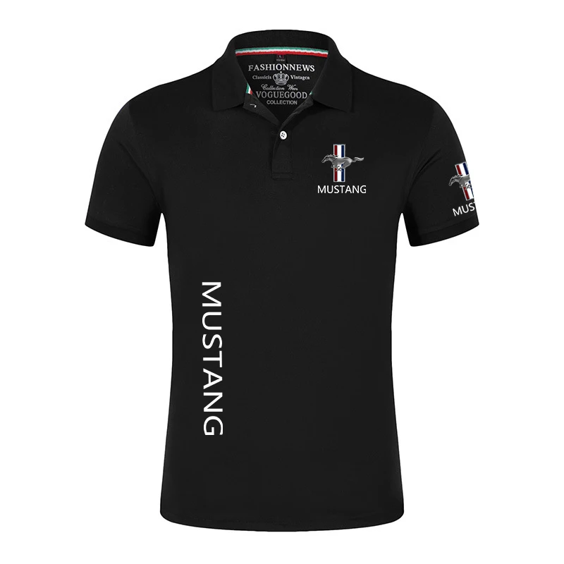 

2022 Summer Mustang Polo Shirts Men Short Sleeves Brand Classic Male Cotton Casual Sport Solid Color Customize Man Tops T Shirts