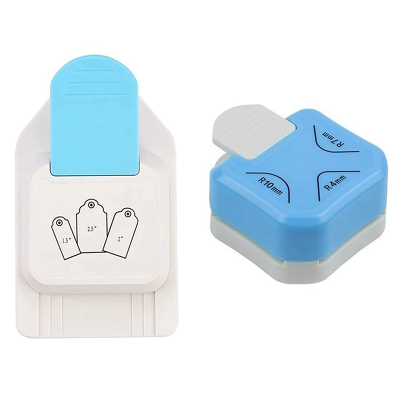 

Label Hole Punch 3-In-1 Tag Bookmark Embosser 1.5, 2 Or 2.5 Inch Tag With R4/R7/R10 Round Corner Embosser
