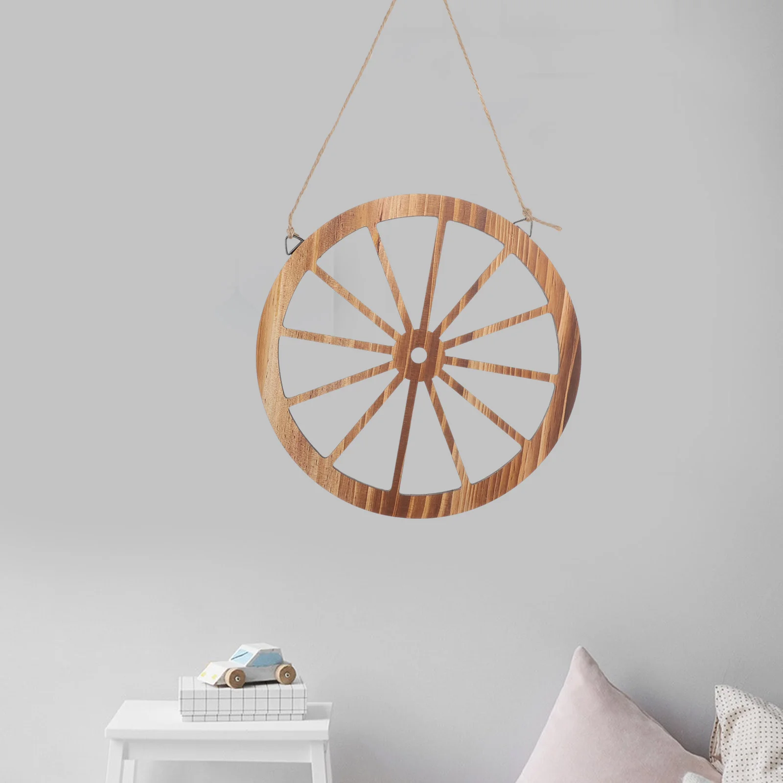 Украшения дома для деревянный четырехколесный настенный винтажный орнамент