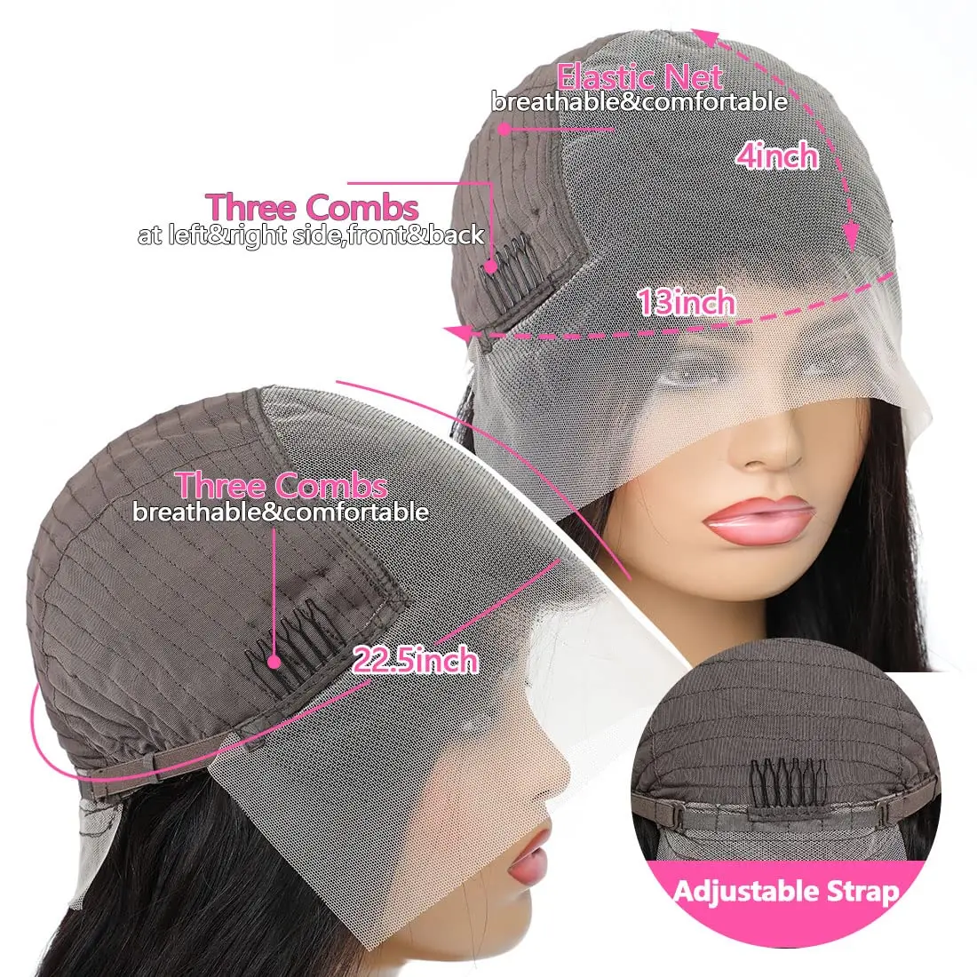 Рисунок 6 - Парик прямой без клея с челкой 13x4