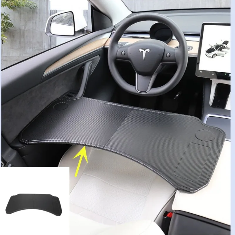 

Аксессуары для автомобильного рулевого колеса Tesla Model 3/Y, лоток для ноутбука, рулевое колесо, настольная подставка для еды, многофункциональный стол и сумка