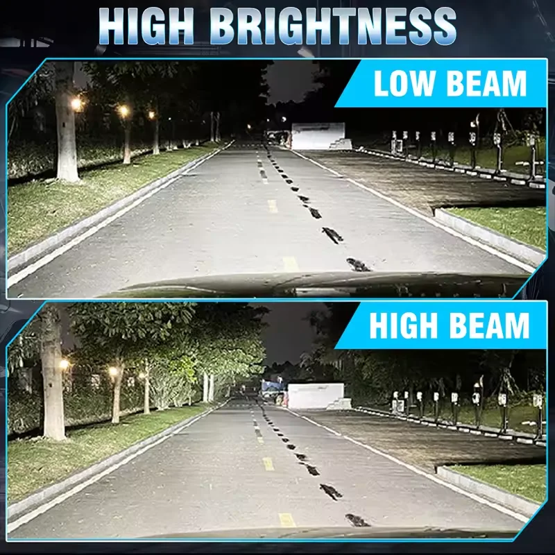 Фото 2 шт. H11 светодиодные автомобильные фары H8 H9 супер яркие 8800000LM Canbus высокой мощности 6800 Вт лампа светодиодная лампа турбо лампа 6000K белый 12 В 24 В №5