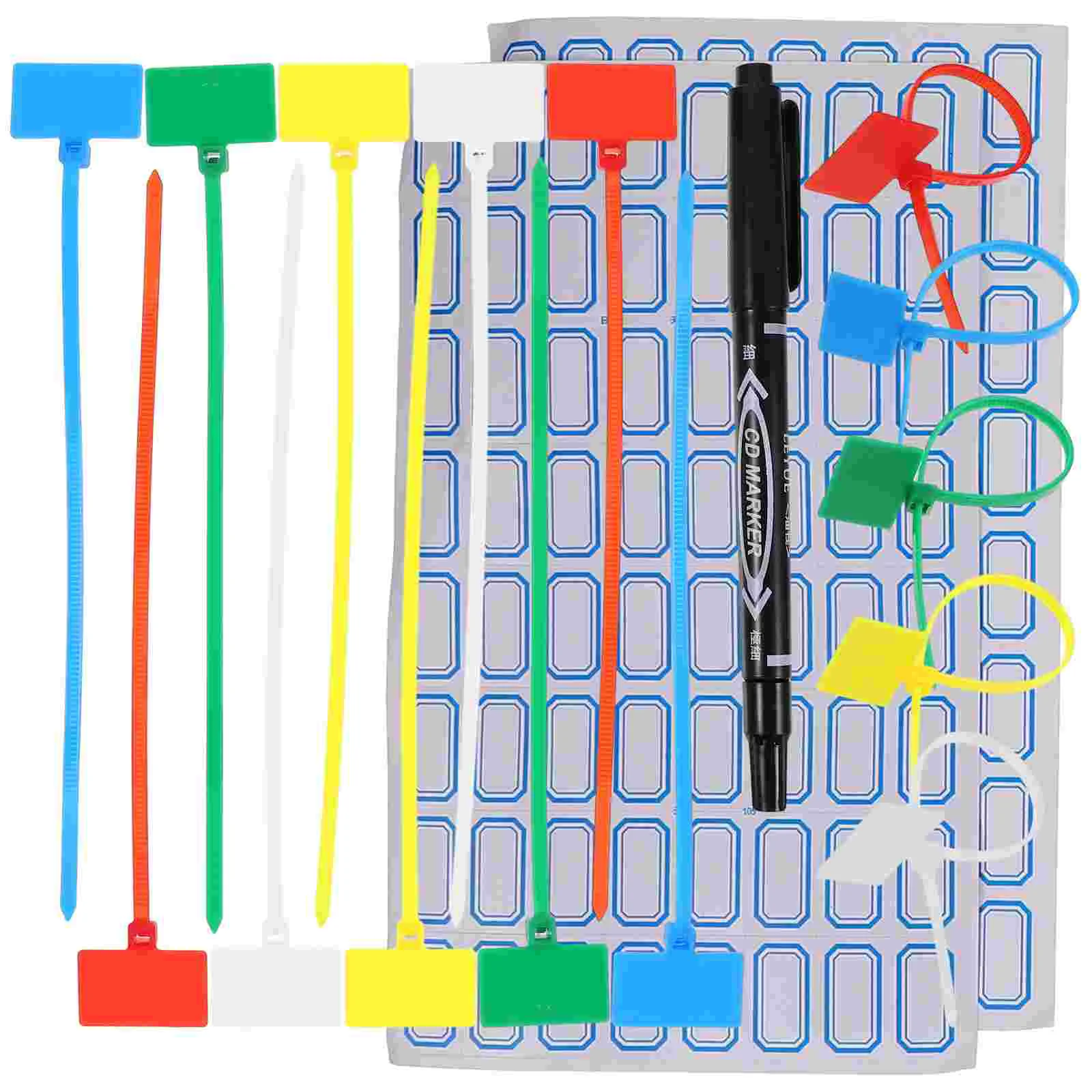 

Cable Zip Tie Cord Labels Tags Electric Ties Flexible Organizer Straps Mark Holders The Wire