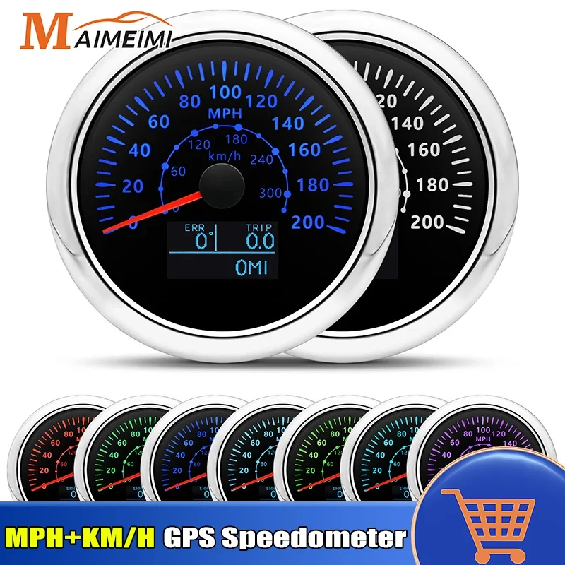 85 мм GPS спидометр 80/160/200 м/ч + 120/240/300 кмч цифровой светодиодный датчик скорости MPH KMH