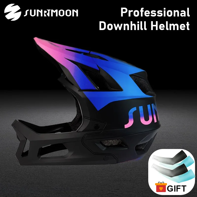 

SUNRIMOON Full Face Bicycle Helmet Safety MTB Cycling Helmet Shockproof Outdoor Downhill Mountain Bike Helmets for Men Women