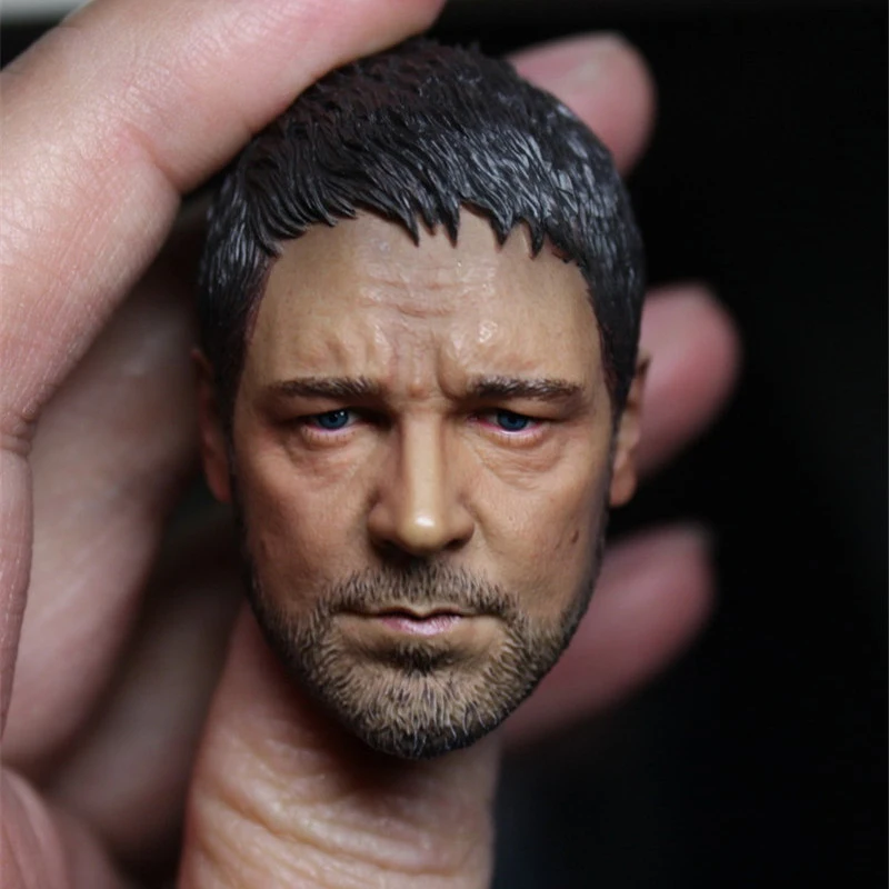 1/6 масштаб Рассел Кроу Гладиатор голова резьба Лепка мужская версия модель