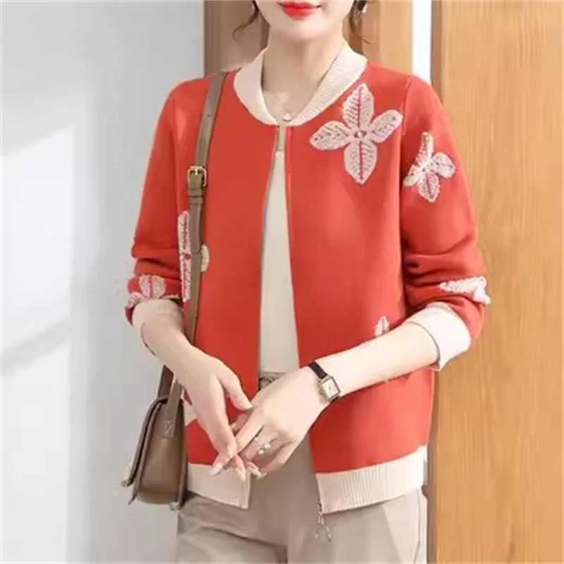 Трикотажное пальто для молодых мам женская одежда на весну и осень новинка 2023