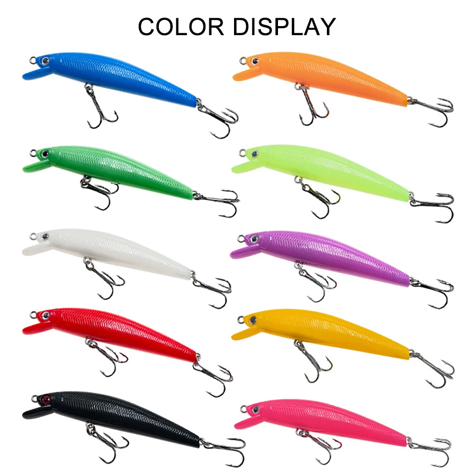 1Pcs Minnow Lures Floating Bionic Hard Bait 8.5Cm 7.2G 3D Eyes Wobblers Swimbait With Sharp Three Hook Bass Pike Fishing Tackle - купить по