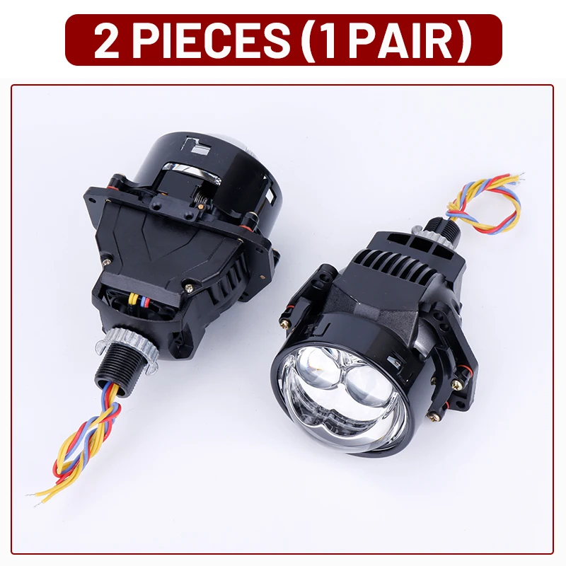 

3-дюймовые 100 Вт 6000 К двухсветодиодные линзы проектора с двумя гиперболоидными линзами для Hella 3R H4 H7 9005/9006 комплекты для модернизации автомобиля турбовентилятор