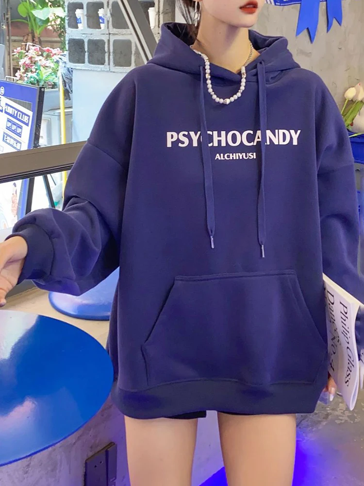 

Jyate 2022 Зимние флисовые толстовки с капюшоном, повседневные Простые однотонные женские хлопковые свитшоты с длинным рукавом