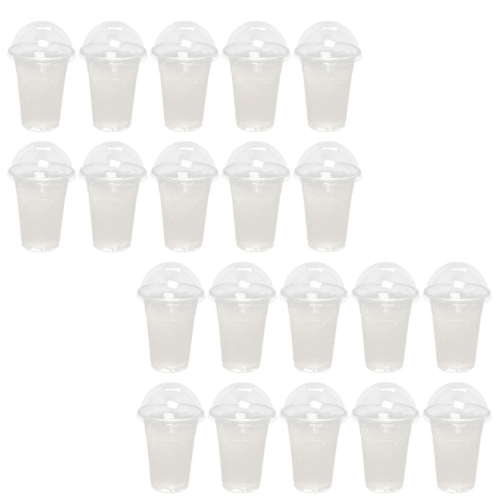 

Cups Disposablebottlecup Clear Fruit Coffee Tea Lid Lids Cold Bubble Dessertmilk Drink Beverage Smoothie Drinking Dome Party