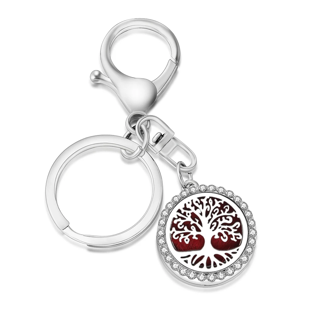 Модная ароматерапия Бабочка циркон брелок ювелирные изделия нержавеющая сталь