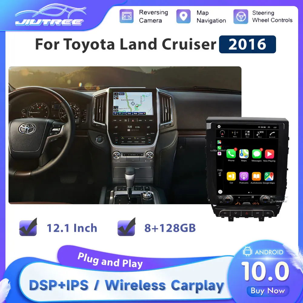 

Android 10 для Toyota Land Cruiser 2016 автомобильное радио GPS-навигация мультимедийный видеоплеер стерео аудио головное устройство CD-магнитофон