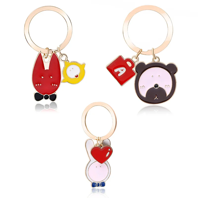 

Cute Cartoon Cute Bear Cat Bunny Keychain