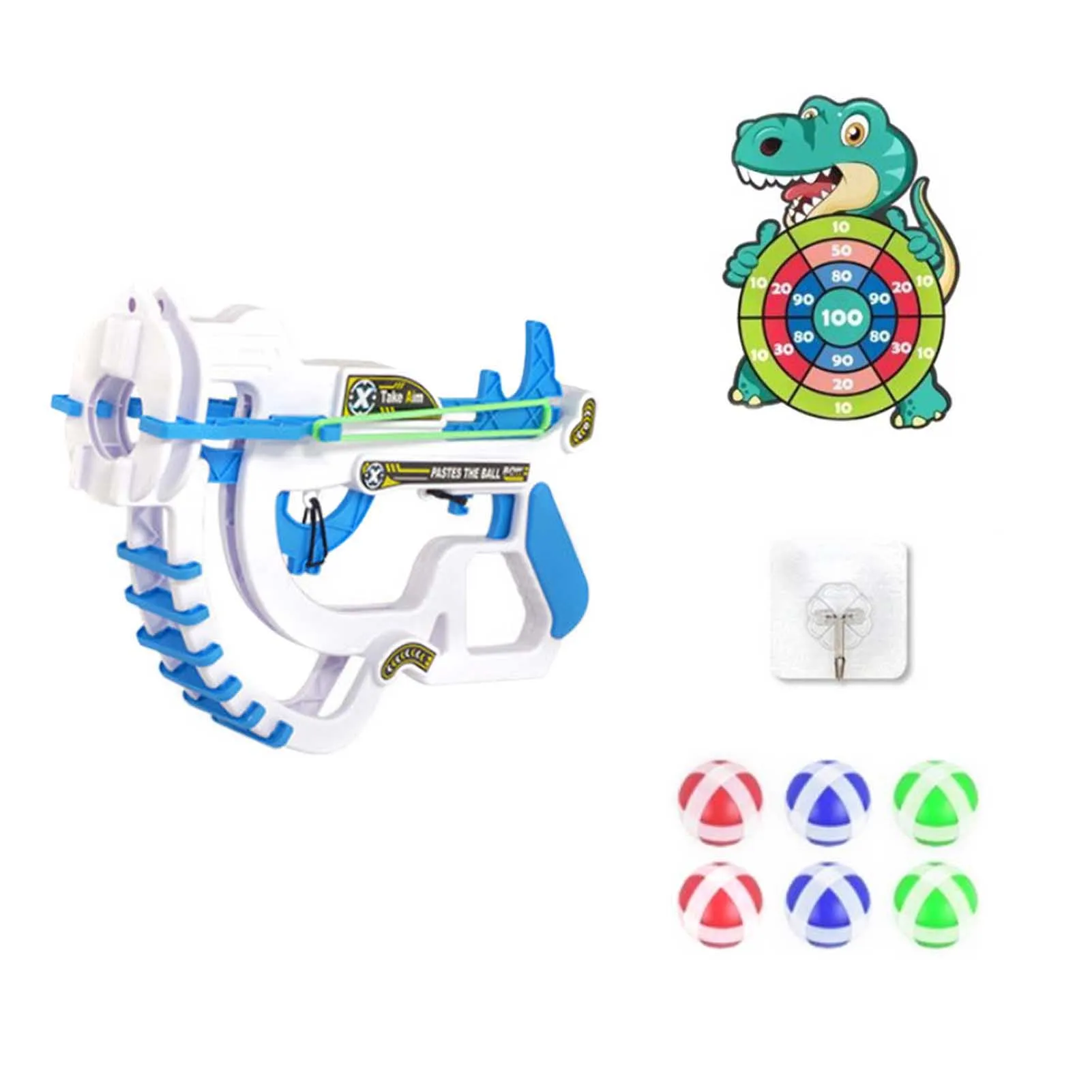 

Dart Board Game Set Safety Darts Board Toy Set Indoor Outdoor Safety Dart Board With 6 Balls Hook Animal Target And Launcher