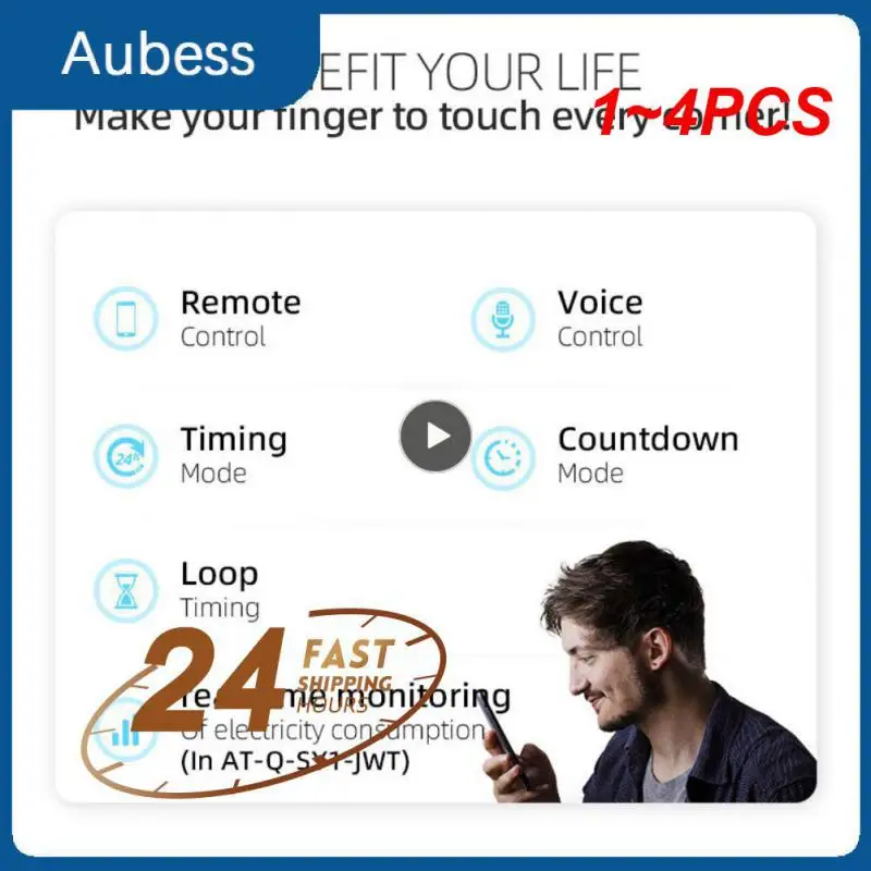 

Автоматический выключатель Tuya ZigBee, умный выключатель с дозировкой, 1-4 шт, 63 А, DIN-рейка, для дома, умного дома, Smart Life/Tuya Smart App