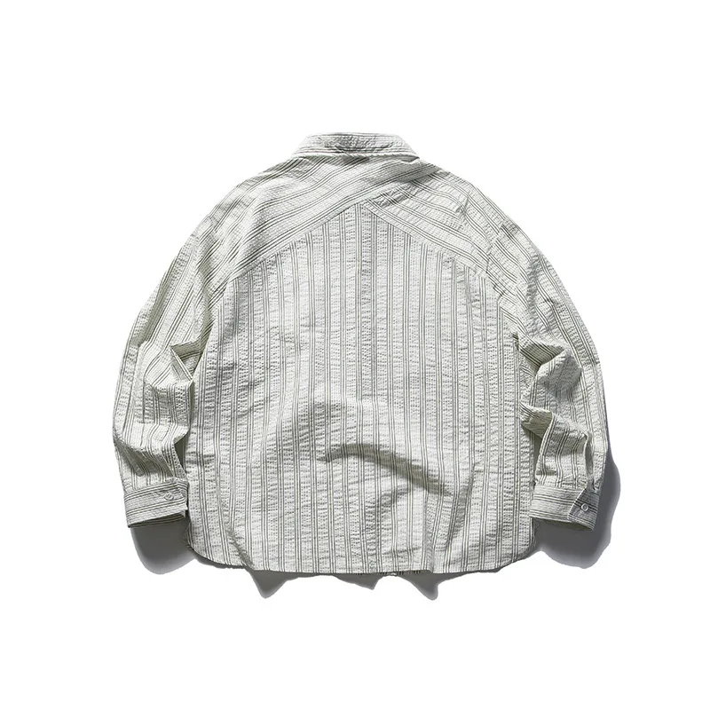 Рубашка в полоску для мужчин и женщин модная Свободная Повседневная винтажная