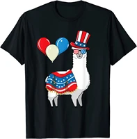 llama 4th of july shirt for boys girls kids alpaca usa flag t shirt