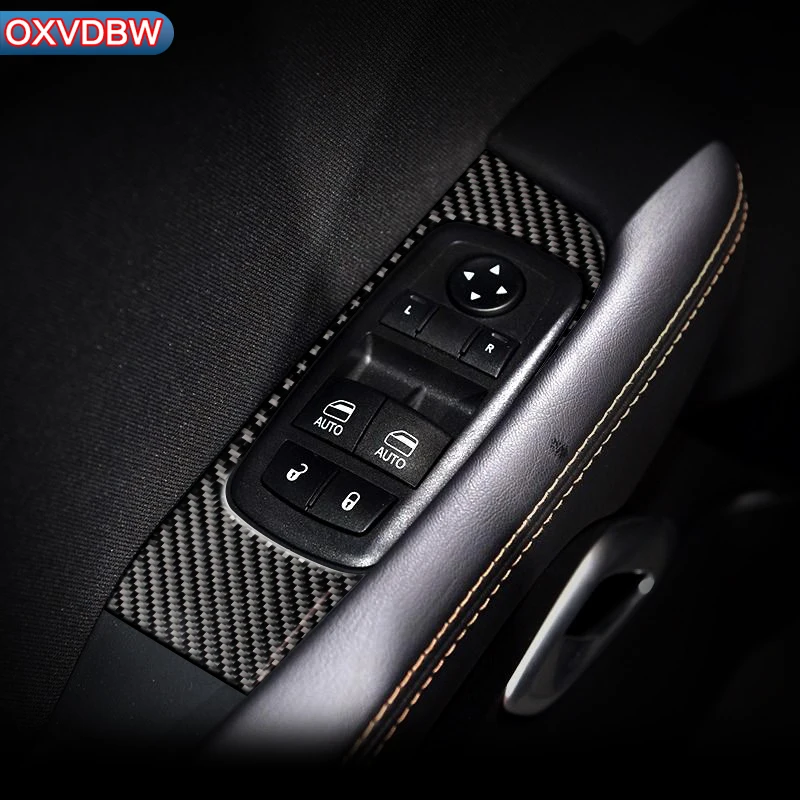 

For Dodge Challenger Accessories LHD RHD Carbon Fiber Steering Wheel Gear Panel Door Outlet Internal Stickers Decorative