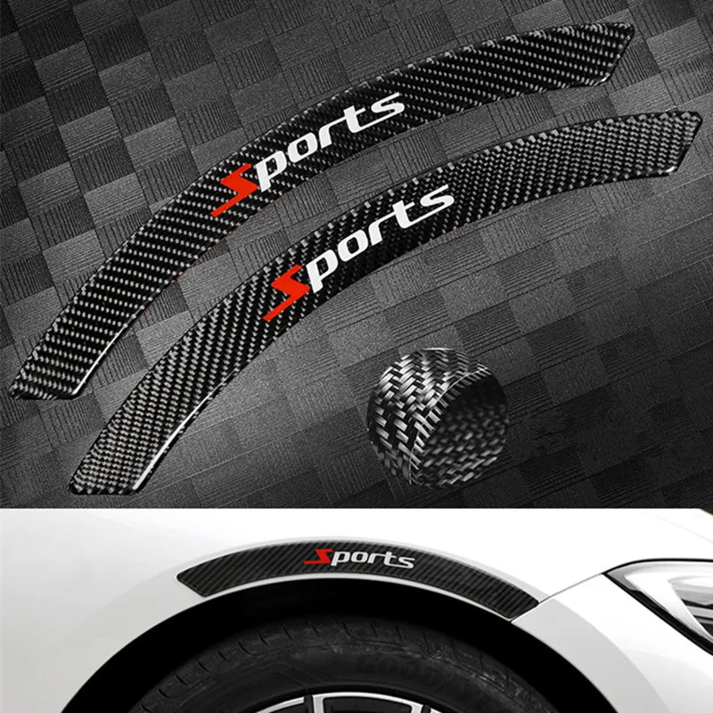 

40 X 3.6CM Real Carbon Fiber Car Wheel Rim Eyebrow Protector Tire Fender Anti-scratch Decoration Strip Bumper Car Stickers