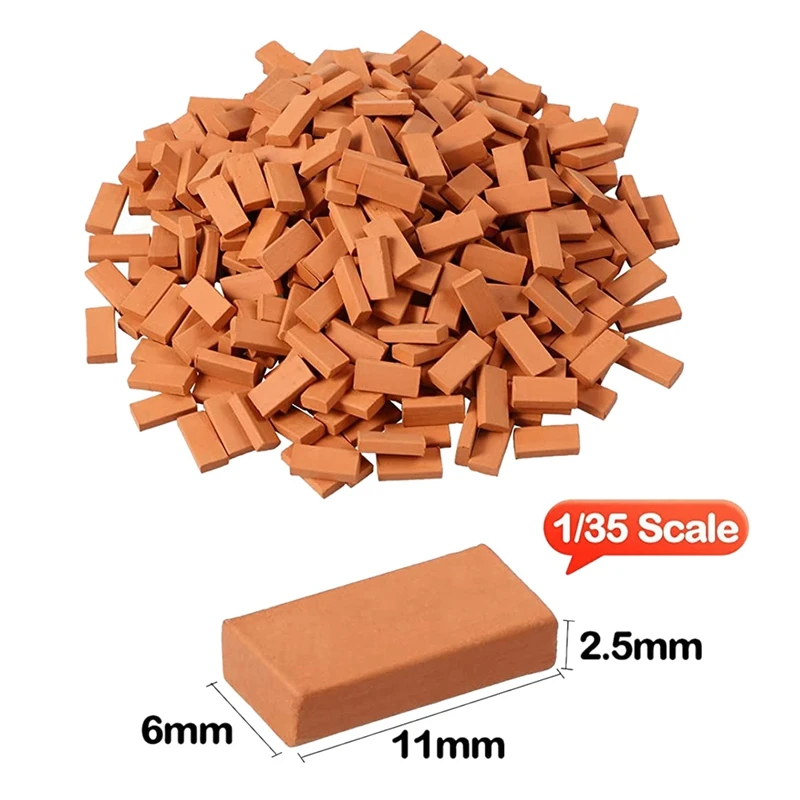 300 шт. мини-красные настенные кирпичи модель кирпича строительный набор