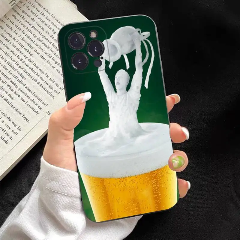 y z alkoholem piwa Silikonowe etui na telefon do iphone 14 13 12 11 Pro Mini XS MAX 8 7 6 Plus X XR Cover