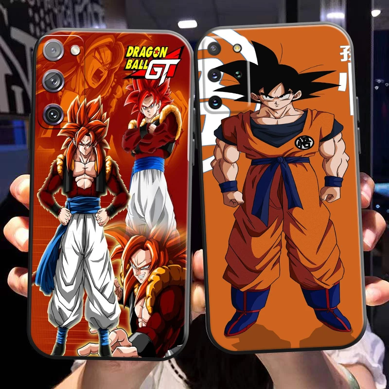 

Dragon Ball Goku Vegeta Phone Case For Samsung Galaxy S22 S21 S20 S10 10E S9 Plus S22 S21 S20 Ultra FE 5G Liquid Silicon