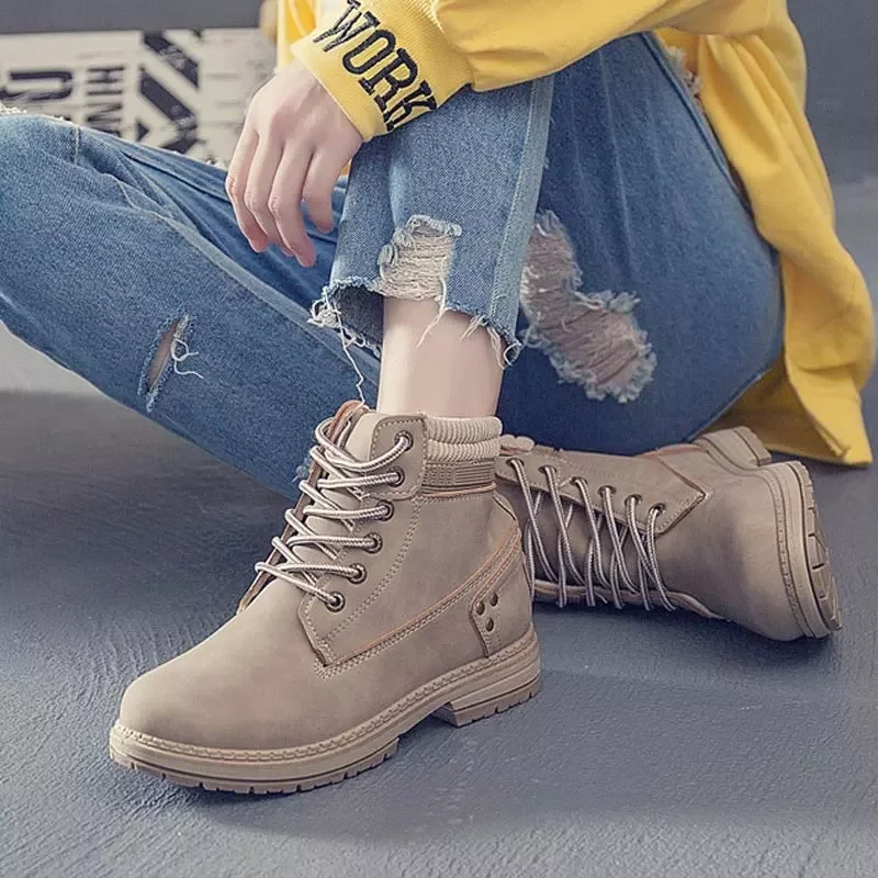 

NEW IN for women shoes 2022 fashion casual ankle boots women shoes simple lace-up non slip snow shoes winter booties female