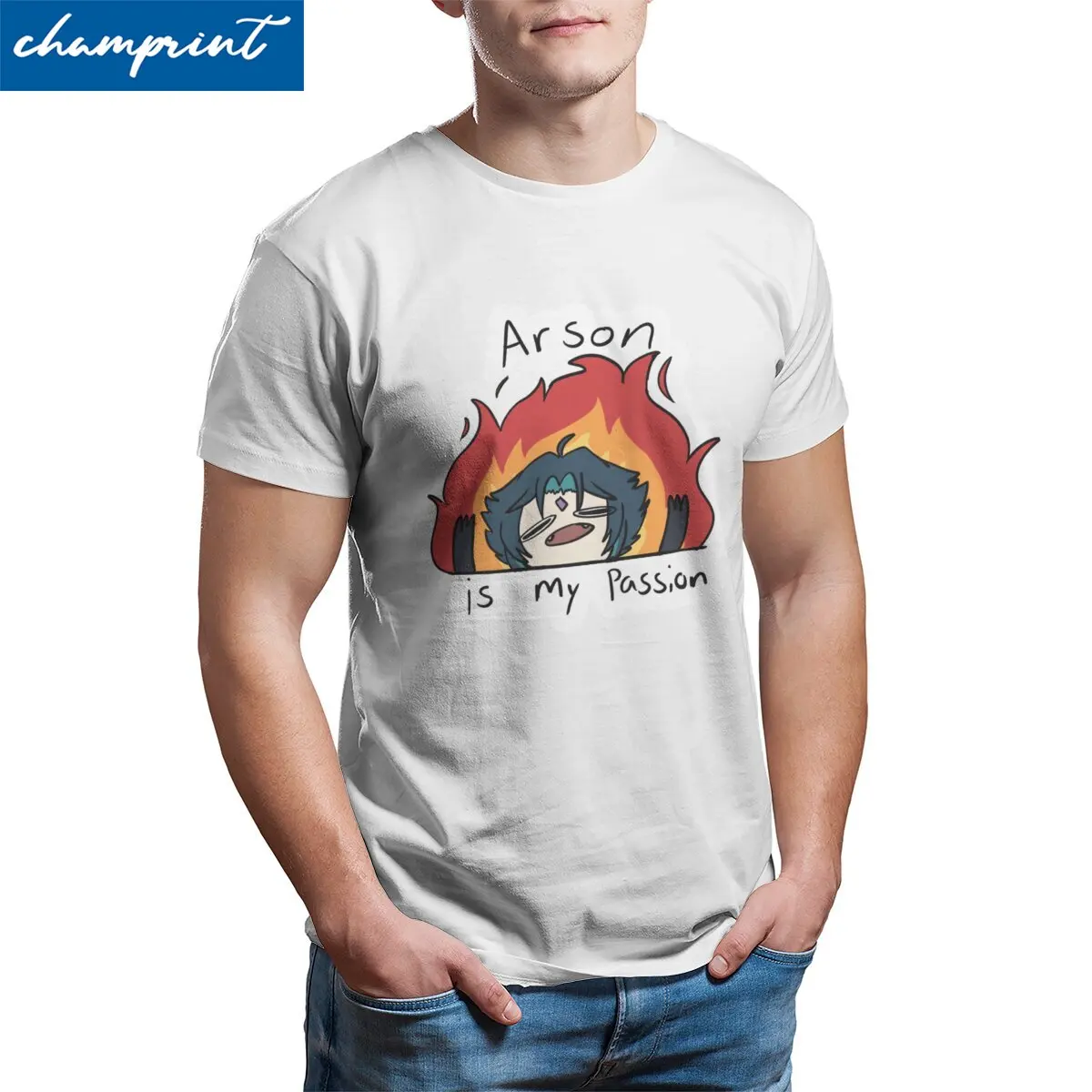 

Fashion Kawaii Genshin Impact T-Shirts Men O Neck Pure Cotton T Shirts Anime Short Sleeve Tee Shirt Birthday Present Tops