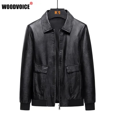 

Men's Jackets Business Leather Jacket Men Dress Suit Coat Mens Pu Blazers 2022 New Korean Style Slim Thin Trend Fashion Coats