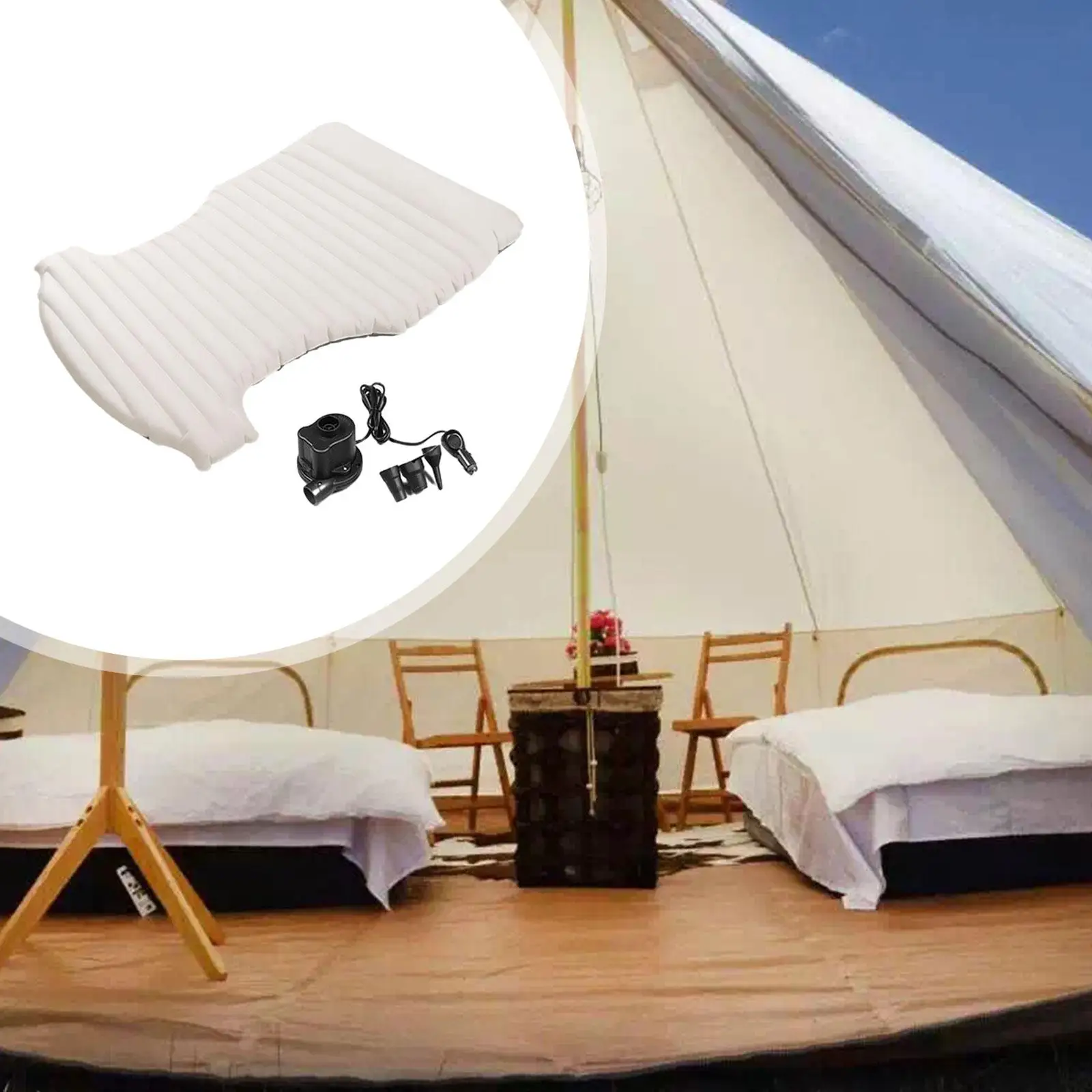 Автомобильный надувной матрас для кемпинга с насосом легко накачиваемая