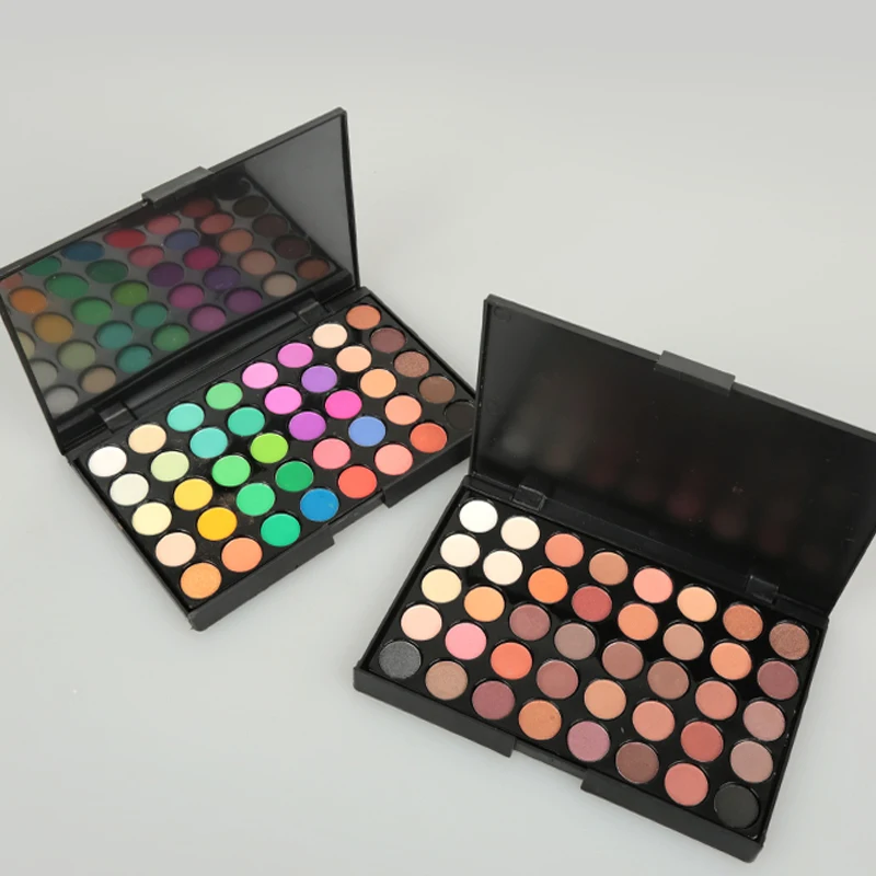 40 цветов матовые тени для век Палитра блестящие мерцающие в наборе женская