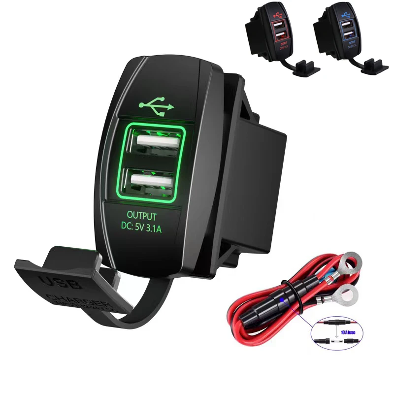 

Автомобильное зарядное устройство с двумя USB-портами, 3,1 А