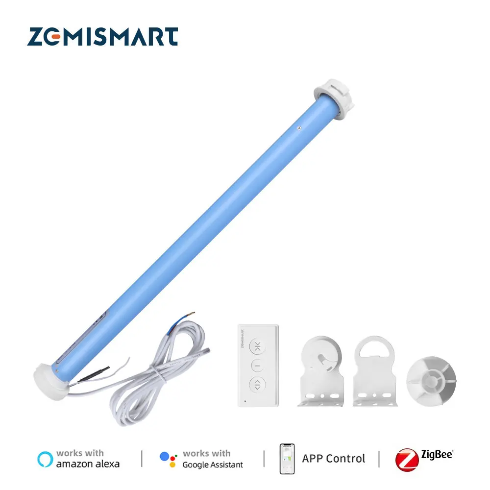Умный роликовый шторный двигатель Zemismart Tuya Zigbee для трубки 37 ...