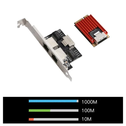 Сетевая карта PCI-E для ПК, высокоскоростной адаптер локальной сети, быстрая Ethernet мини-карта компьютерной сети, гигабитная