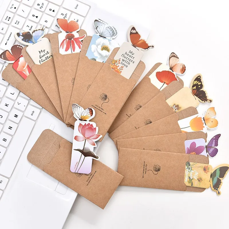 

5Pcs Kawaii Butterfly Bookmarks Cute for Books 3D Cartoon Bookmark Office School Stationery Teachers Gifts Book Accessories