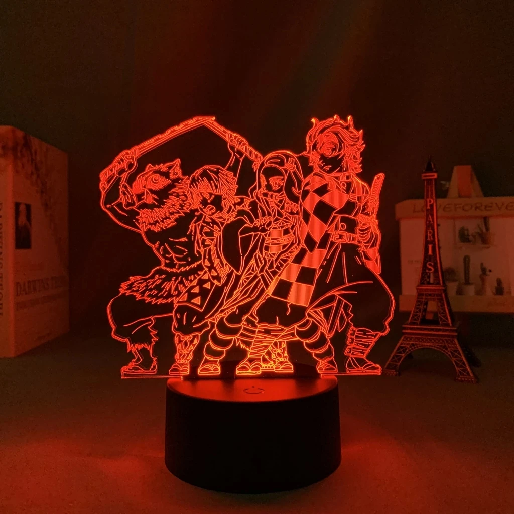

Manga Led Light Demon Slayer Kimetsu No Yaiba for Bedroom Decor Night Light Gift Anime 3d Lamp Demon Slayer Room Decor