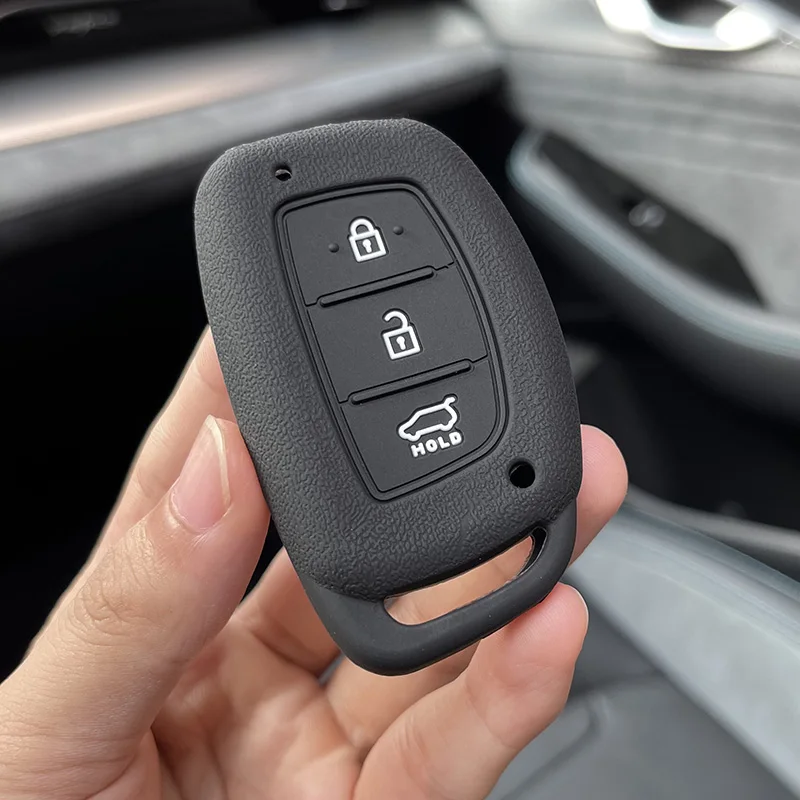 

Silicone Car Key Case Cover Skin for Hyundai Elantra Tucson I40 I20 I10 IX35 IX45 Creta Santa Fe Solaris Accent Cover Remote Fob