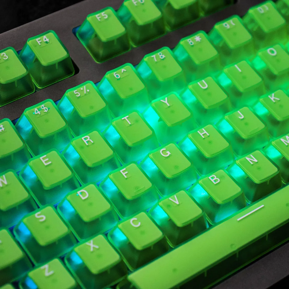 

132 Keys Transparent Keycaps For Mx Switch Mechanical Keyboard OEM Profile ABS Clear backlit Keycap RGB Gaming Keyboard Key caps