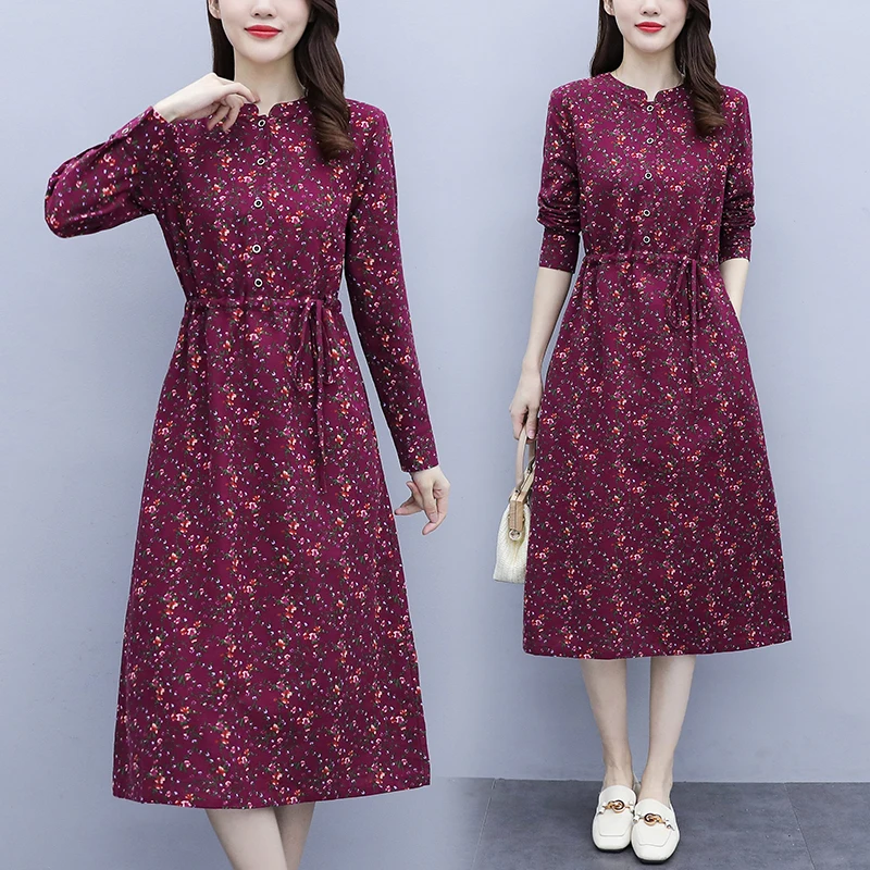 

Women Red Floral Cotton and Linen Office Lady Dress 2023 Spring Vintage Casual Print Midi Dress Elegant Bodycon Party Vestidos