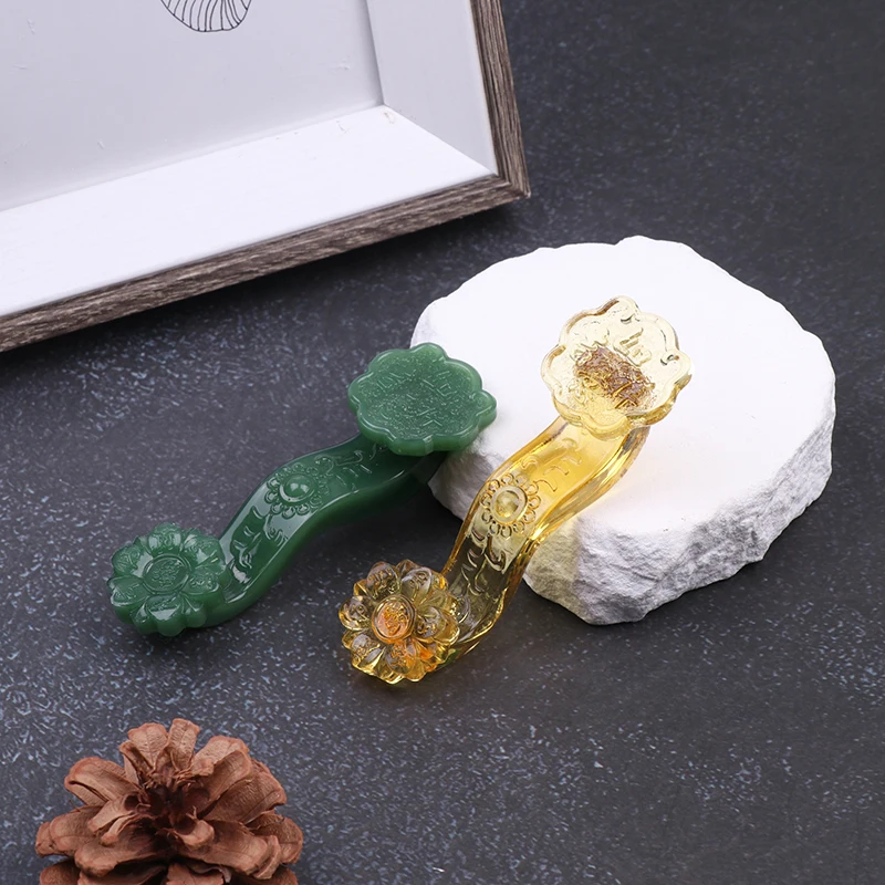 

Фэн-шуй, благоприятный кристалл Ruyi, украшение для дома, статуэтки, яркий Счастливый Китайский амулет, поделки, подарки, пресс-папье
