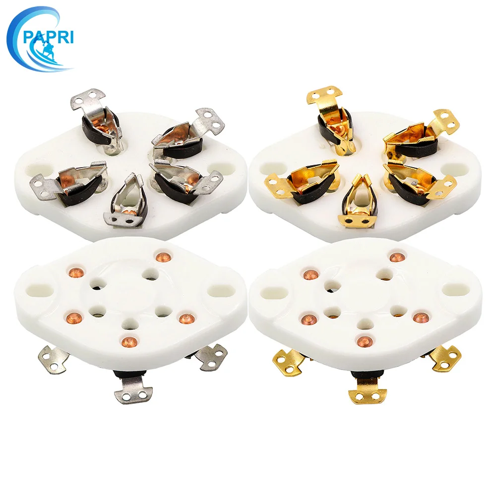 

PAPRI 10 шт. керамический позолоченный и оловянный 5-контактный FU7 807 FD422 WE272A WE311A вакуумный трубчатый усилитель звука