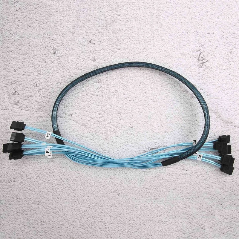 

Кабель для жесткого диска, высокоскоростной кабель 6 Гбит/с Sata 3 Iii, Кабель Sas для сервера 1 м (6 Sata 1 м)