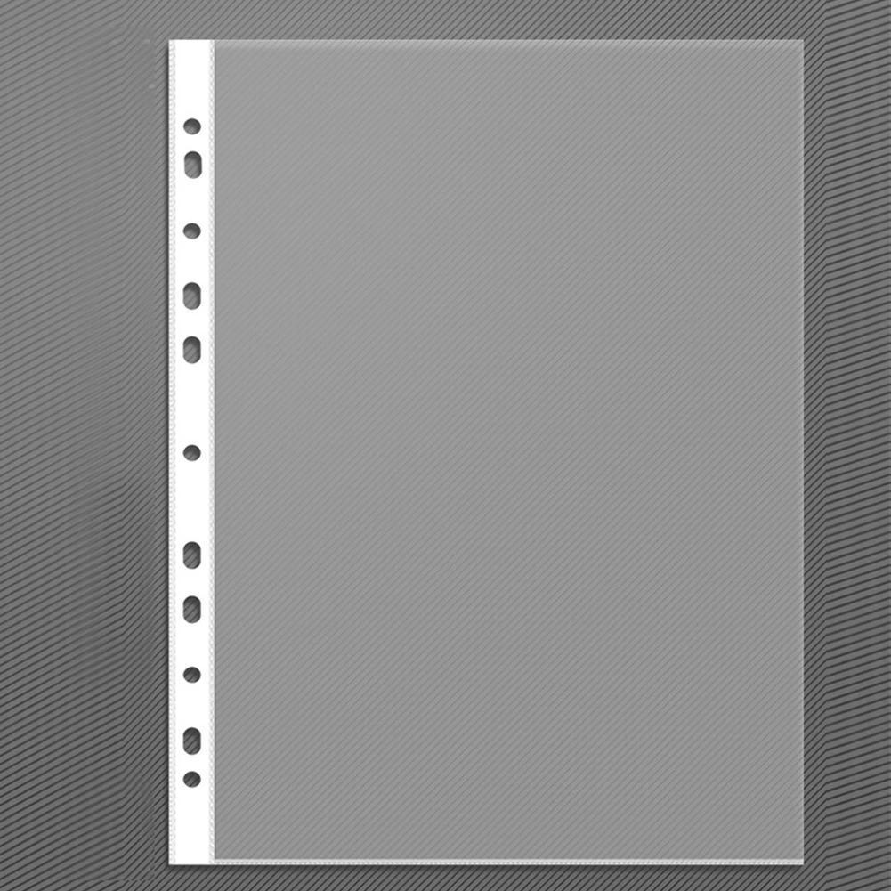 

100pcs/pack A4 Document Protective Bag Waterproof PVC Transparent Binder Top Opening File Pocket School Office Supplies