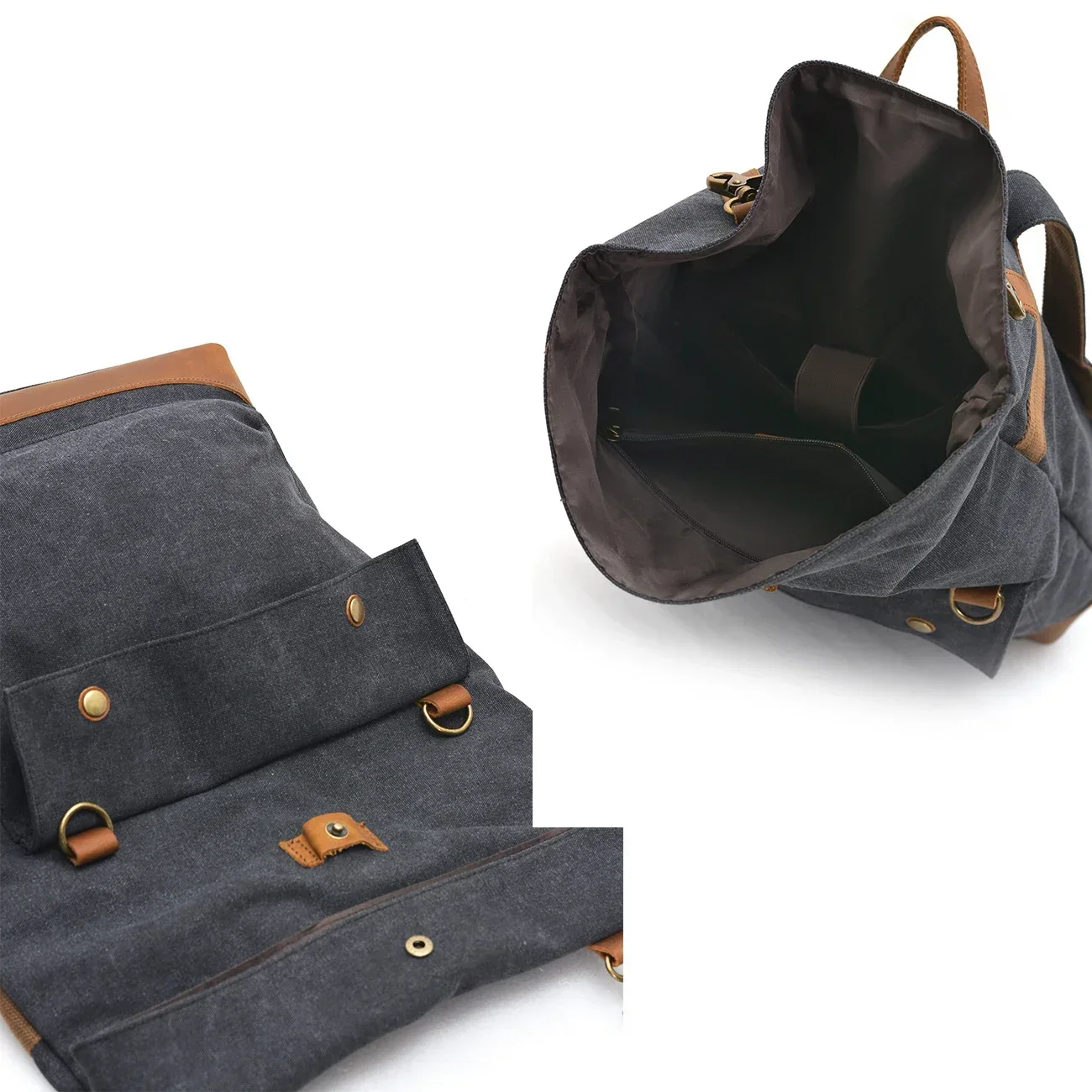 Повседневный холщовый рюкзак большой вместимости подходящий для путешествий