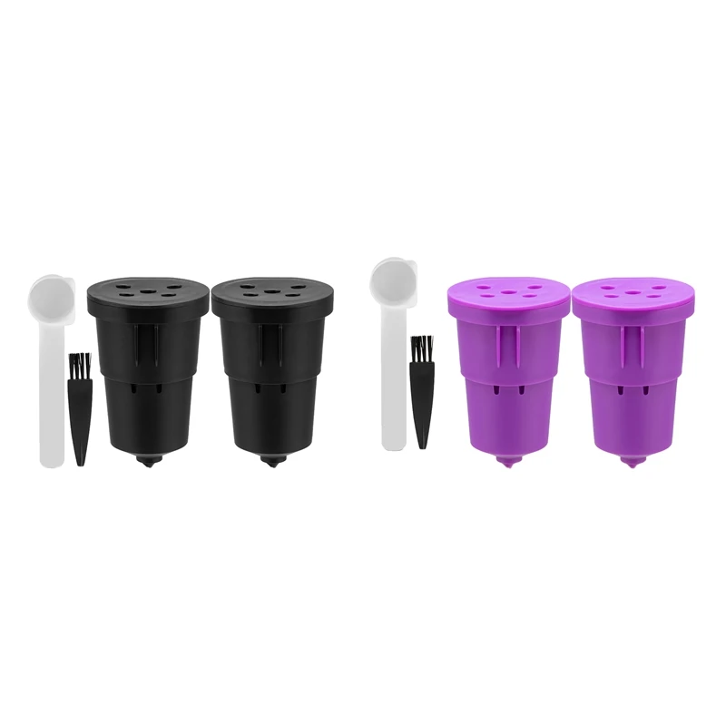 

2 Pcs Refillable Coffee Filter Cup Reusable Coffee Pod Filled Capsule Compatible With Keurig 1.0 K Cup Coffee Makers