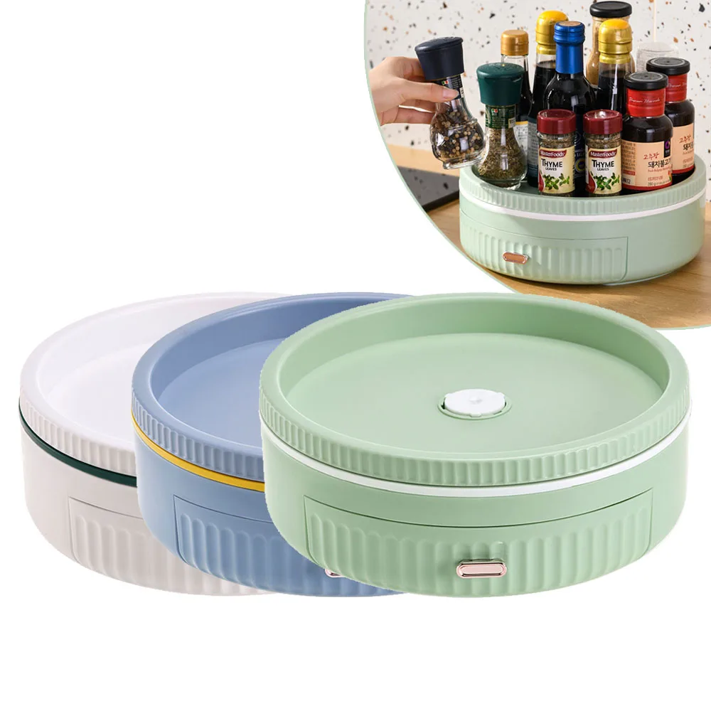 

Ящик для хранения косметики, вращающийся держатель для приправ, Настольная корзина для хранения для ухода за кожей, эргономичный дизайн, по...